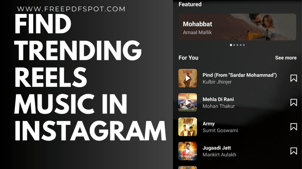 Find Trending Reels Music in Instagram