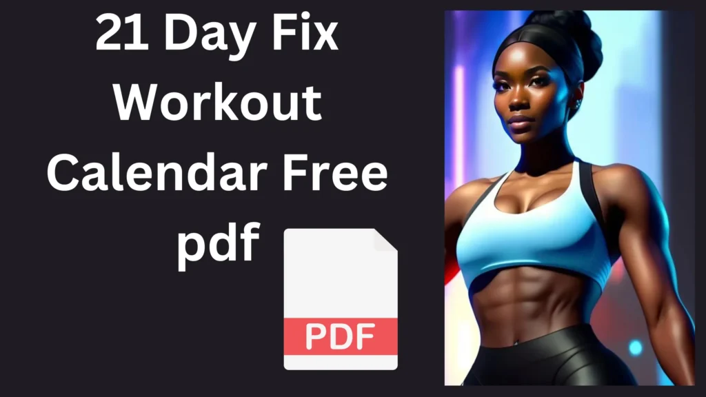 21 Day Fix Workout Calendar Free