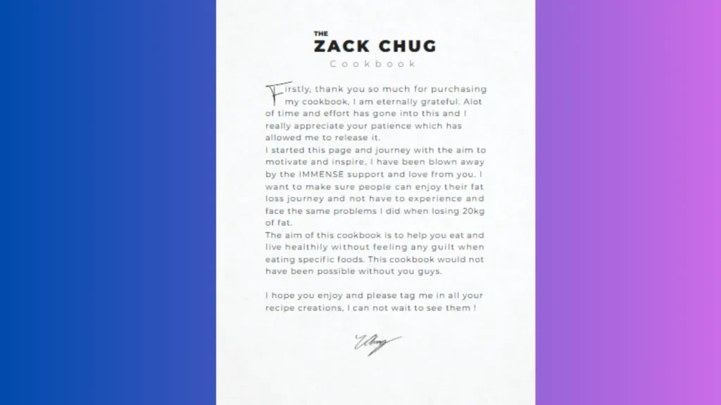 Zack Chug Cookbook Pdf