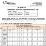 J&K Bank Jobs notification 2025 pdf